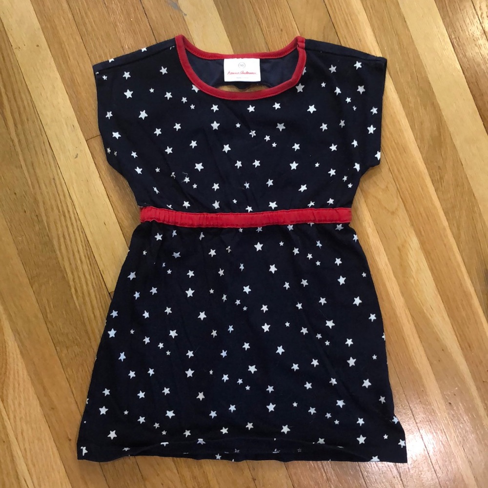 Red white and blue dress/ top size 90/3T